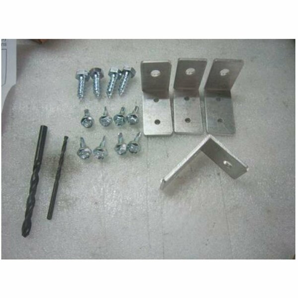 Global Industrial Phenolic Bench Top Mounting Bracket Kit for Square Adjustable Height Leg 253CP67